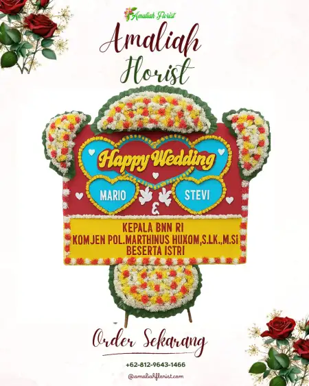 Papan Bunga Pernikahan Sucinaraja